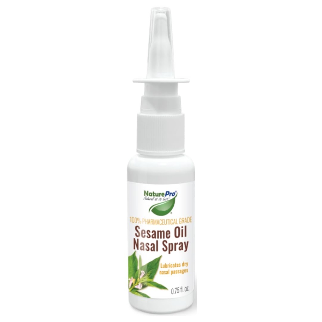 All-Natural Nasal Moisturizer Spray with 100% Pharmaceutical Grade Sesame Oil 0.75fl. to Soothe & Moisturize Dry Nose, Nasal Lubricant & Decongestant for Dry Nose Relief