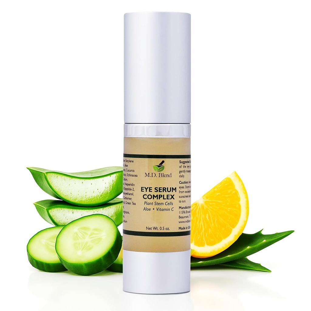 Pflanzen-Stamm Cell Eye Serum Complex | Aloe Vera, Vitamin C | Hydrating Eye Treatment | Airless Pump - 15ml