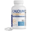 Bronson Calcium 1200 MG per il rilascio prolungato con vitamina D3 1000 IU vitamina D3 per il consumo non OGM, 90 compresse