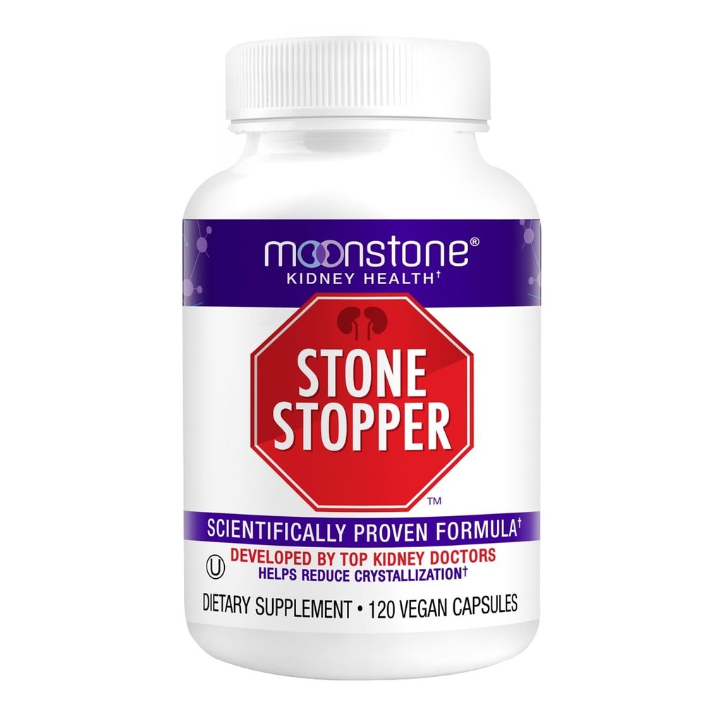 Stone Stopper Capsules, Prevenzione di Pietra Renale, Calcium Oxalate Protector, Alkali Citrate Support Supplement, Sviluppato da Urologisti per sostenere la salute del rene, 30 giorni di alimentazione (120 conteggio)