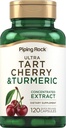 Piping Rock Turmeric e Tart Cherry Capsule | 120 Count | con Black Pepper Extract | Vegetariano, Non OGM, Gluten Free Supplement
