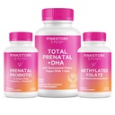 Pink Stork Total Prenatal, Probiotic & Methyl Folate – Schwangerschaft Wellness Bundle