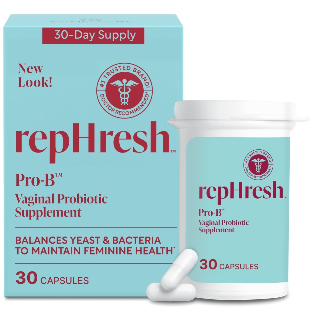 RepHresh Pro-B Probiotique pour les femmes, Supplément probiotique pour les femmes, 30 capsules orales