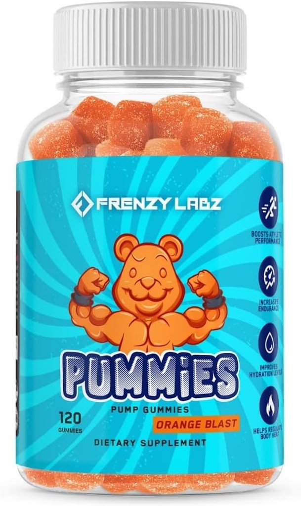 Pummies - Performance Gummies - Glycerol Pre-Workout - Pompe muscolari -Hydration - Endurance - Performance atletica - Caffeina Free - 120 Gummies