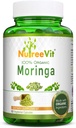 NutreeVit 100% Organic Moringa Capsules - 60 Count Bottle