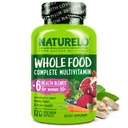NATURELO Whole Food Multivitamin for Women 50+ (Iron Free) con Vitamine, Minerali, & Organic Extract - Supplemento per Post Menopausal Women Over 50 - No OGM - 120 Vegan Capsule