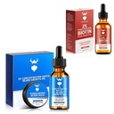 Sandalwood Bart Growth Kit mit 2X Biotin für Männer und Vanille Bart Wachstumsöl,Natürliche Inhaltsstoffe & Diecken Gesichtshaarwachstum