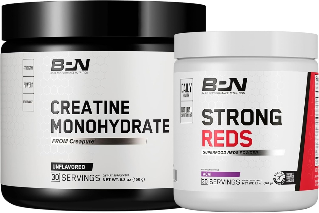 BARE PERFORMANCE NUTRITION BPN Kreatin Monohydrat & Strong Reds Bundle