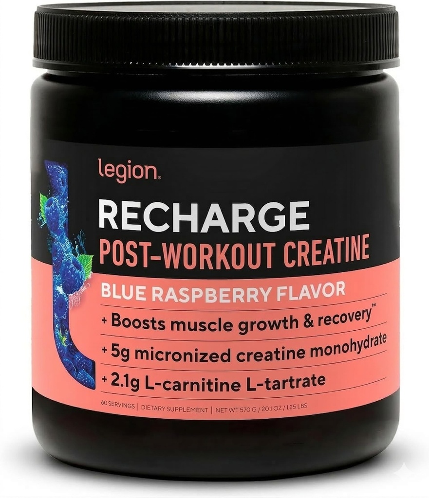 LEGION Recharge Post Workout Supplement - Alle natürlichen Muskel-Erbauer und Erholungsgetränk mit mikronisiertem Kreatin Monohydrat Natürlich gesüßt & Flavored (Unflavored, 30 Servieren (Pack von 1)