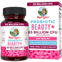 MaryRuth Organics Probiotic Beauty Capsules | Vegan Collagen Support | Anti Aging | Gut Health | Hair Skin and Nails Vitamins | Skin Care | Biotin | Progetto Non OGM verificato | 60 Count