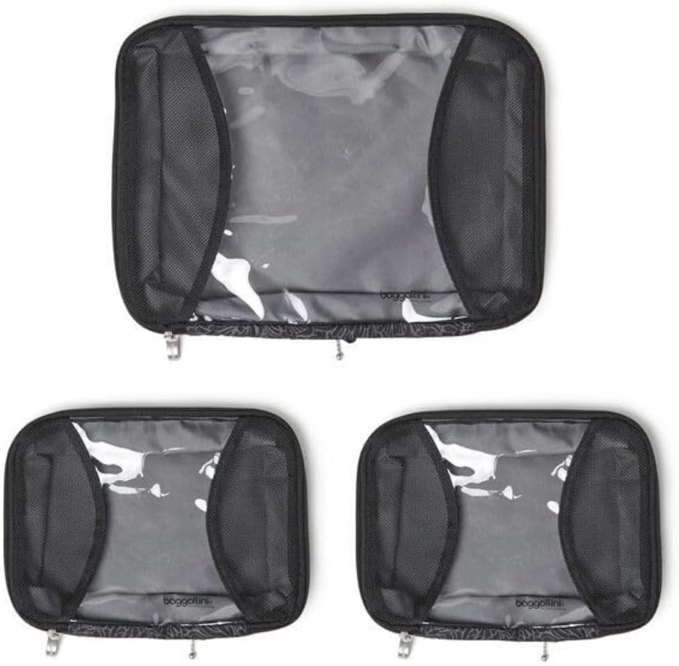 Set 3 pièces Baggallini Compression Cube - Cubes d'emballage de compression légère pour le voyage