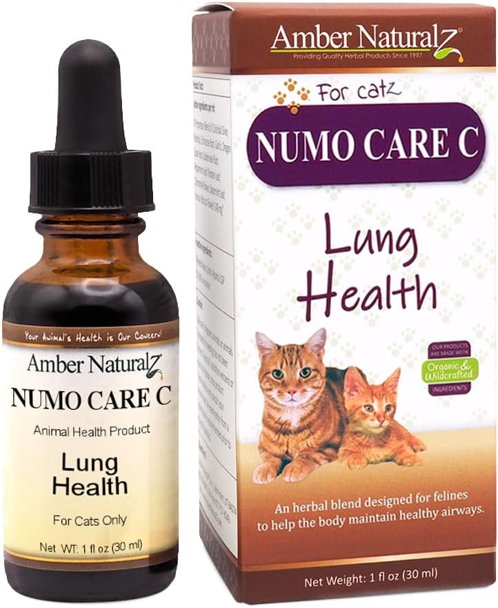 Amber NaturalZ Numo Care C Respiratorische Unterstützung für Katzen | Kräuterformel, um normale Lung-Funktion, klare Luftwege und Immungesundheit zu erhalten