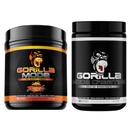 Gorilla Mind Pre Workout (Orange Rush) + Creatine (100 Serv.) - Umfassendes Stack für verbesserte Kraft, Leistung und Muskelgröße