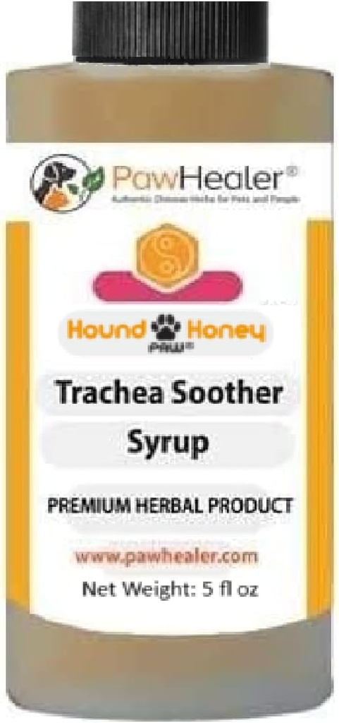 PawHealer® Hound Honey: Trachea Soother Syrup - 150 ml (5 fl oz) - Natural Herbal Remedy für Symptome von Collapsed Trachea - Schmeckt gut - Einfach zu verabreichen
