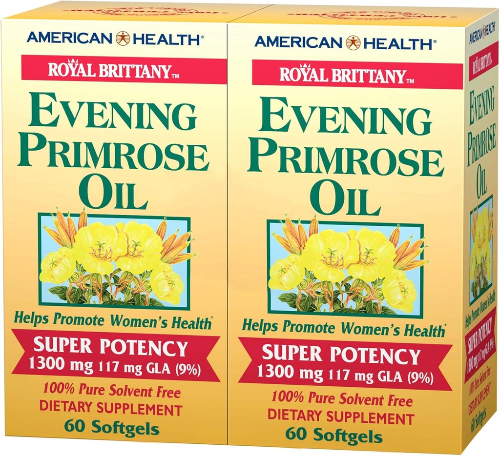 American Health Nahrungsergänzungsmittel, Royal Bretagne Abend Primrose Öl, Packung von 2, 60 Zähler