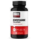 FORCE FACTOR Benfotiamine Plus Thiamine Supplement, Fett lösliches Vitamin B1 für hohe Absorption, Non-GMO, Vegan, 90 Gemüsekapseln