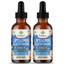 2000MG Glutathione Liquido Liposomico, 98% Assorbimento, Formula attiva L-Glutathione Supplemento, Vegan Friendly, Potente Complesso Antiossidante per Sistema Immune, Difesa Invecchiante, Detox, 4 FL.OZ