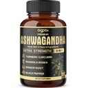 5in1 Premium Ashwagandha Capsules - Hinzugefügt Turmeric, Rhodiola Rosea, Ginger, Black Pepper - 180 Caps für 6 Monate