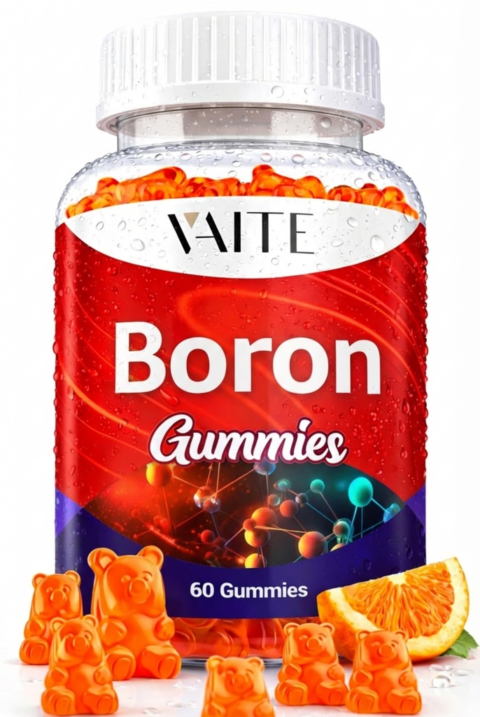 Boron Supplemento per uomini e donne – 10mg Gummies – Vegan, Non OGM, Gluten-Free – Supporta la forza di ossa, Joint Flexibility & Immune System – Minerale essenziale per la densità di chino – 60 Chewables