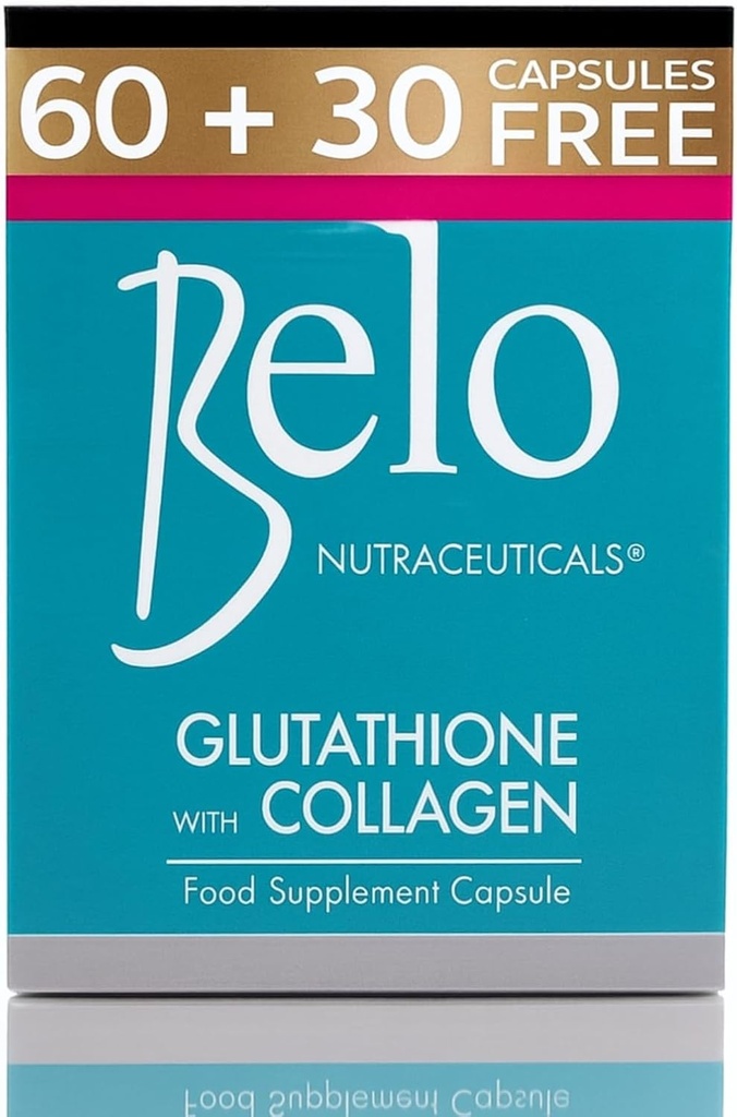Belo Essentials Glutathione + Collagen Skin Whitening Capsule 60 Capsule Extra Large Size