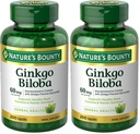 Nature's Bounty Ginkgo Biloba 60 Mg, 200 Kapseln (17243) (Pack von 2)