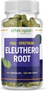 Capsules Eleuthero Racine Plein spectre - Ginseng Sibérien - Améliore l'endurance physique et l'alerte mentale - Supporte le système immunitaire - Profil Eleutheroside amélioré - Toutes naturelles - 125 Capsules Vegan