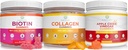 Purificare vita Aceto di sidro di mele, Collage & Biotin Bundle, Salute e digestione del fegato, Gummies per la crescita dei capelli, Pelle più sana & unghie, Vegan, Gluten Free, Non OGM Tutti i supplementi naturali