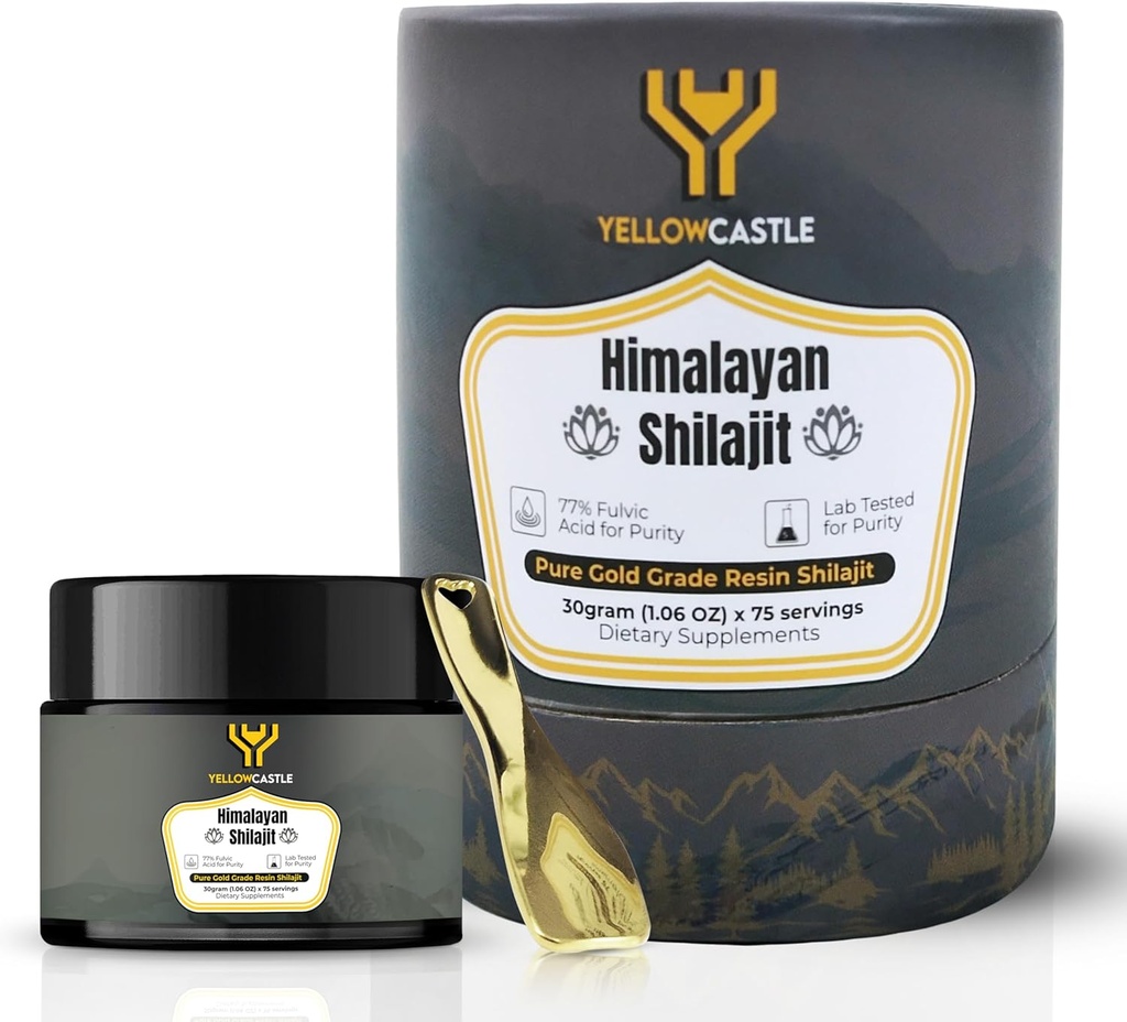 Himalayan Shilajit Resina | Shilajit puro ad alta potenza per gli uomini e le donne - 85+ minerali Trace, 75%+ Acido Fulvic Energy Boost, Supporto Immune, 75 Serving Organic Resin with Lab Test Report, 400mg