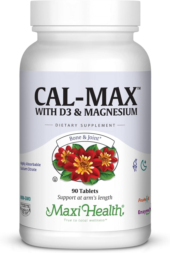 Calcium 1000 mg avec vitamine D3 (400 UI) et magnésium (750 mg) - Supplément alimentaire pour os, dents, soutien conjoint - pour hommes et femmes - 90 comprimés