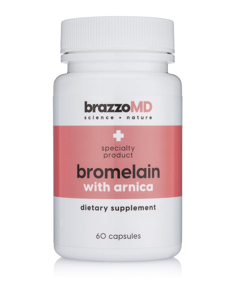 brazzoMD Bromelain mit Arnica - Nahrungsergänzung - 60 Kapseln