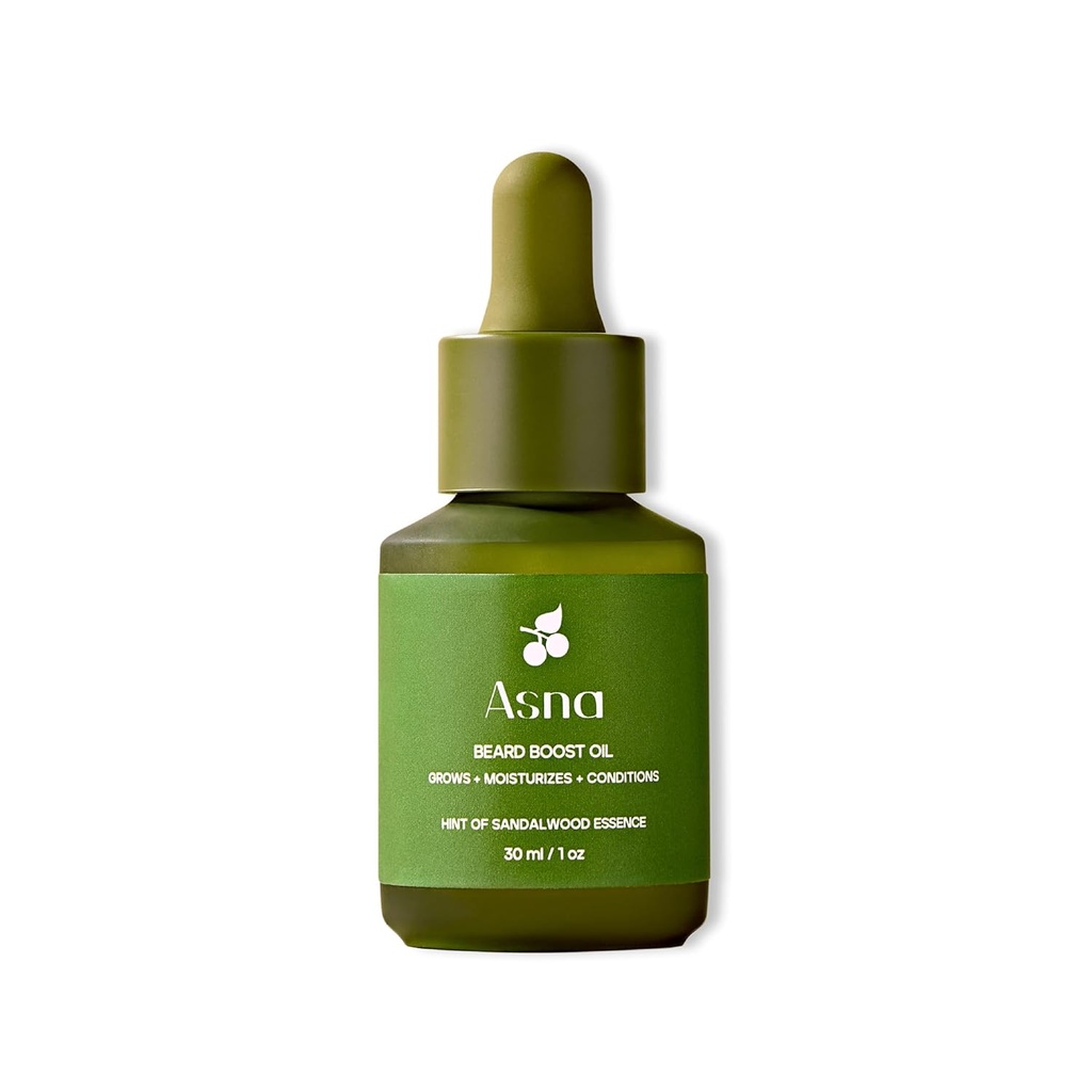 Asna Beard Boost Oil - Pressed a freddo, Tutti i tipi di capelli, Stimola la crescita, Nourishing & idratante, Ayurvedic con vitamina C & antiossidanti per più morbido, Cuscinetto più completo