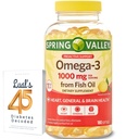 Spring Valley Omega-3 Fish Oil Soft Gels, 1000 mg, 180 Count, Nahrungsergänzung, Omega-3 Fettsäuren Bundle mit Luals 45 Diabetes Decodiert