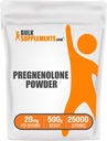 BulkSupplements.com Pregnenolone Powder - Supplemento nutrizionale, Pregnenolone 20mg - Pure & Gluten Free, 20mg per Serving, 500g (1.1 lbs) (Pack of 1)