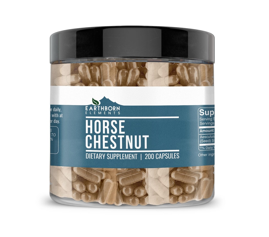 Elementi terrestri Cavallo Chestnut 200 Capsule, Pure & Undiluted, Senza Additivi