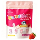 Colostrum Gummies, 1000 mg Grass Fed Colostrum Chews Colostrum Supplemento per la salute del fegato, la crescita dei capelli, la bellezza e il supporto immunitario, Strawberry Flavor 60 Servings