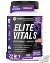 Elite Vitals – Mens Daily Multivitamine mit Vitamin B12, Glutenfreie Immununterstützungsergänzung für Prostata, Joint & Energy mit Zink, Grüner Tee, +20 Essential Vitamins – 60 Caps