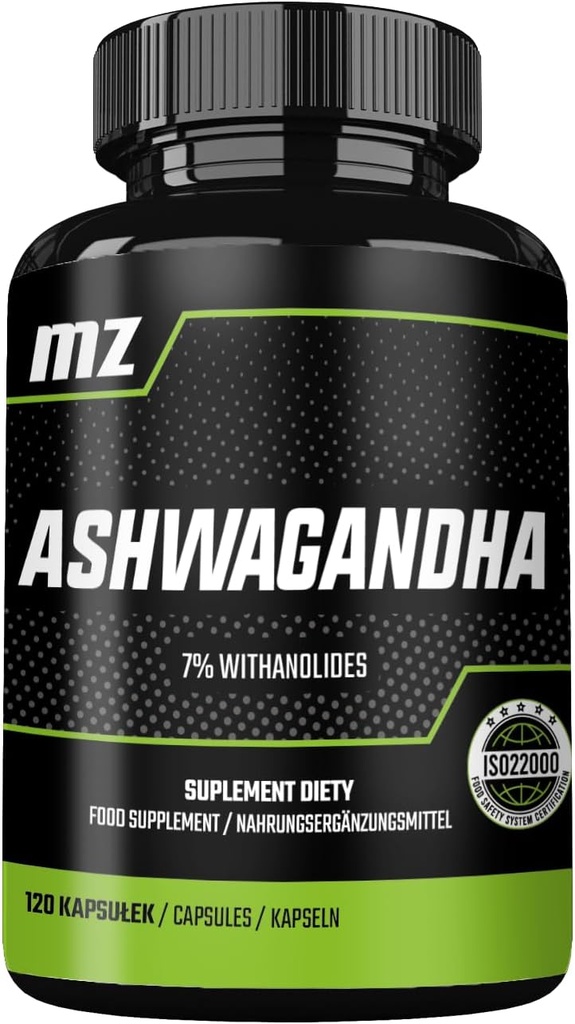 Ashwagandha Extrait 142 mg par gélule - 120 capsules - 4 mois d'approvisionnement - Supplément alimentaire par MZ
