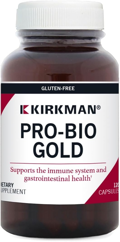 Kirkman - Pro-Bio Gold - 120 Capsule - Supporti Salute Immune - Aiuto Digestivo con Probiotici - Ipoallergenico