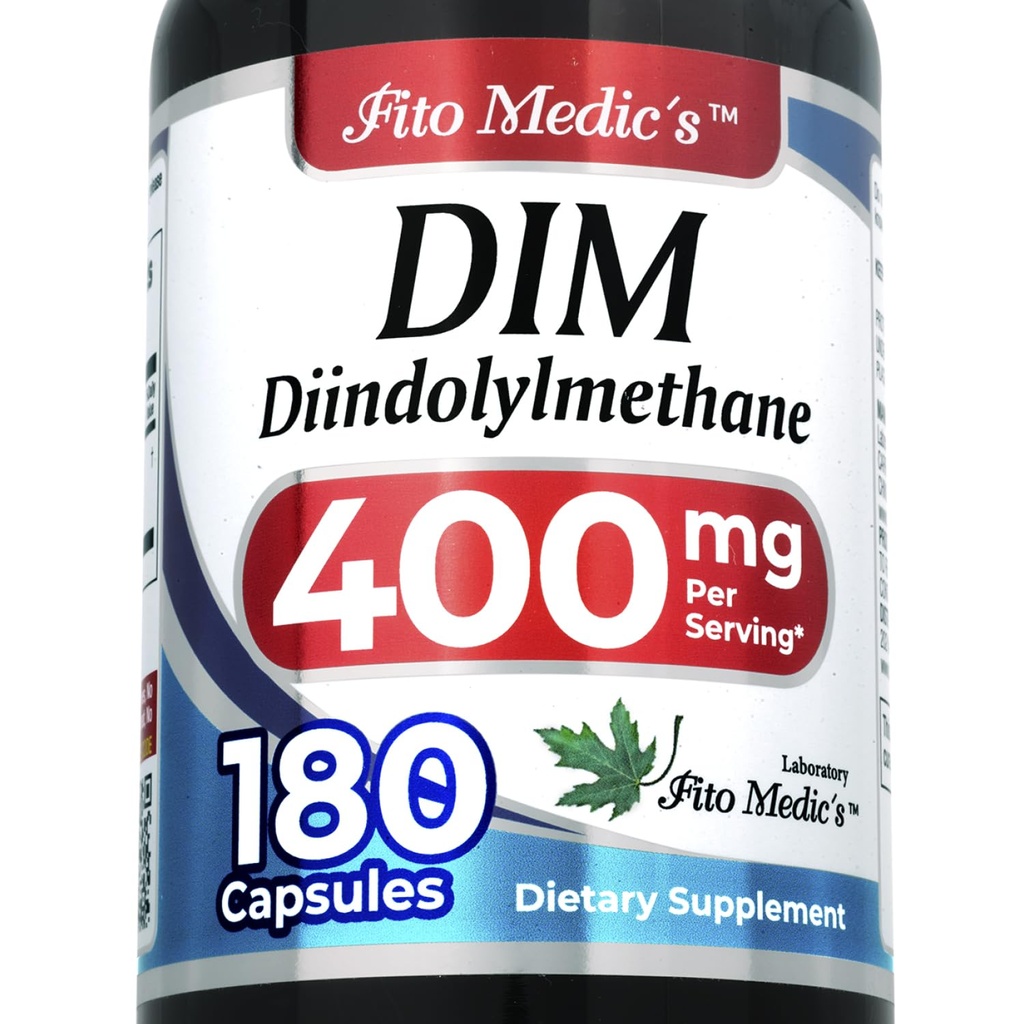 FITO MEDIC'S Lab | dim Supplement |180 Capsule |400 mg | dim | diindolylmethane | dim Supplemento 400mg | Assorbimento ultra alto.