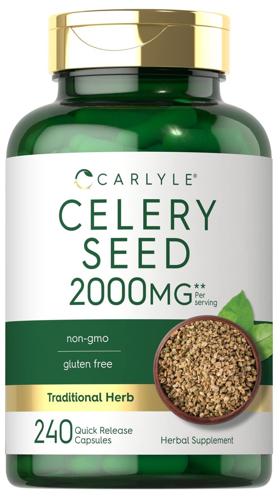Carlyle Celery Capsules d'extraits de graines de 2000mg de $ 240 Count.