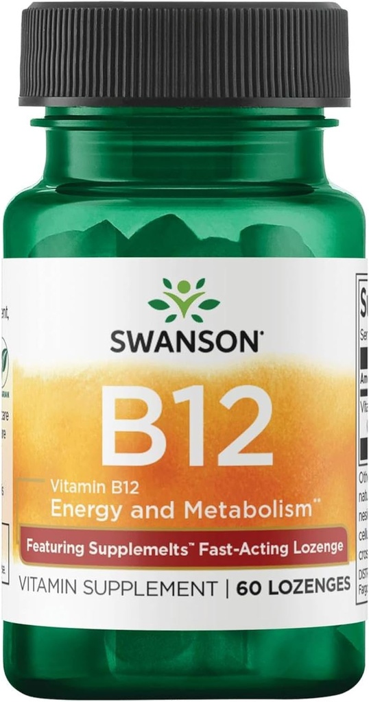 Swanson Supplemelts Sublingual Vitamin B-12 5 Milligrams 60 Tabs