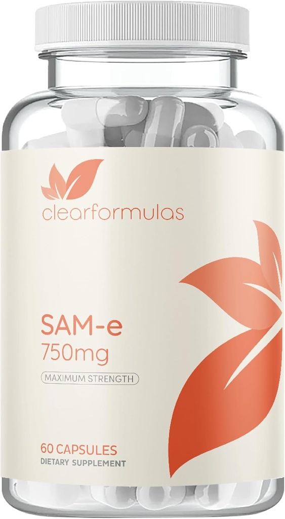 Bioactive SAM-e 750mg - High Strength SAM-e Ergänzung mit biologisch aktivem S,S Form für Leber- und Moodunterstützung - Vegan Non-GMO Konservierungsfrei - Made in the US (60 Kapseln)