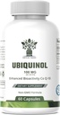 Ubiquinol CoQ10 100mg - Verbesserte Bioverfügbarkeit, Hohe Absorptionsergänzung - Non-GMO, Glutenfrei für Herzgesundheit & Herz-Kreislauf-Unterstützung, 60 Kapseln
