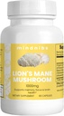 Bio Lion's Mane Mushroom Capsules 1000mg - Kognitive Unterstützung, Neuroprotektiv Nootropics, 60 Vegan Caps