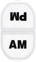 Remind N' Time Daily AM/PM Portable Travel Pill Organizer, Vitamin und Medizin Box, Snap-Shut Lids, Klar