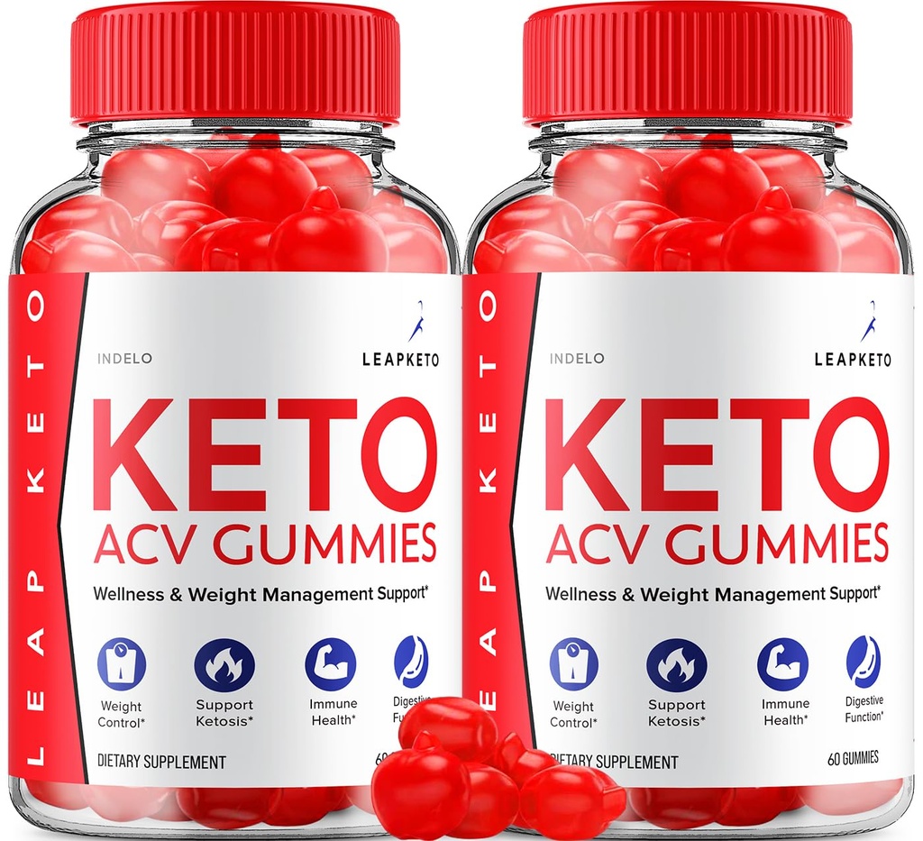 (2 Pack) Leap Keto ACV Gummies - Formule avancée Leap Keto Plus Gestion du poids Gummies de vinaigre de cidre de pomme Vinegar Keto Leap ACV Gummies Dietary Supplément Avis Hommes Femmes (120 Gummies)