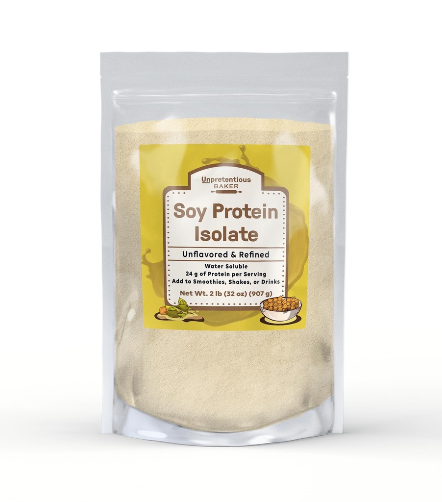 Isolato di proteine della soia del panificio senza pretese (2 lb), buona fonte di proteine e ferro, limooti, shakes