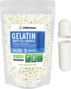 XPRS Nutra Taille 3 Capsules vides - 1000 Compte Capsules de gélatine vides - Pills Bricolage Capsule Remplissage - Gel de pilules pures Bovines Caps remplissables Do-It-Youlf Vitamines et suppléments (Blanc)