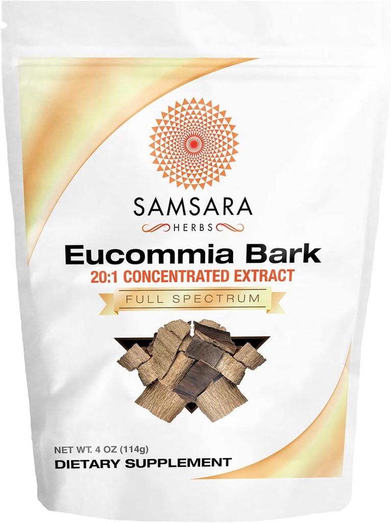 Samsara Kräuter Eucommia Extrakt Pulver - 20:1 Konzentrierter Extrakt (4oz/114g)