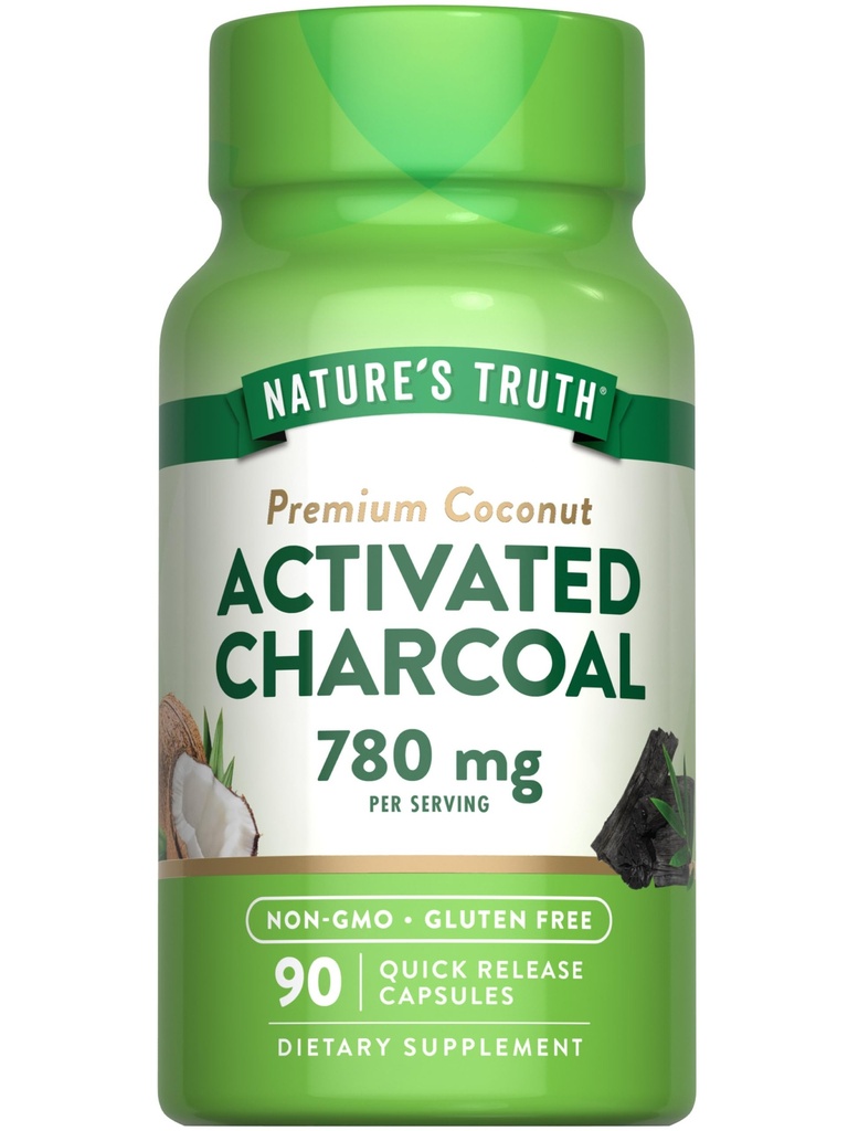 Nature's Truth Activated Charcoal Capsules | 90 Count | Non-GMO & Gluten Free Supplement